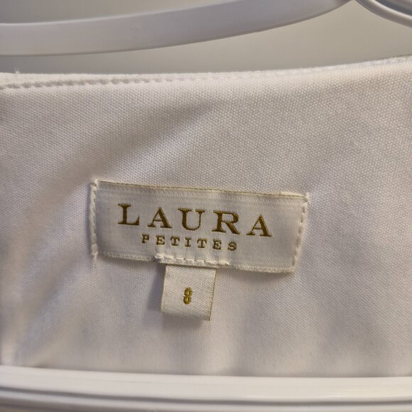 Laura outfit. Black and white sleevlees dress with open front blazer - Picture 7 of 7